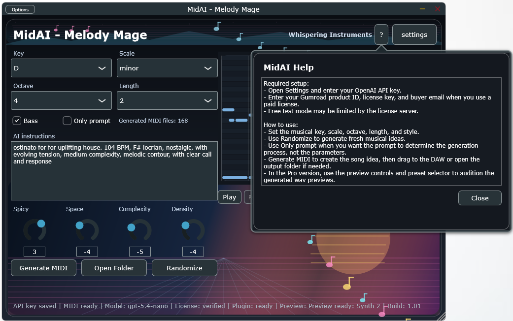 MidAI additional interface view